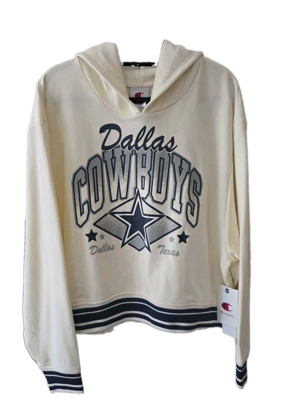 NEW Womens Champion NFL Dallas Cowboys - Hip Length Hoodie - Adult Large
